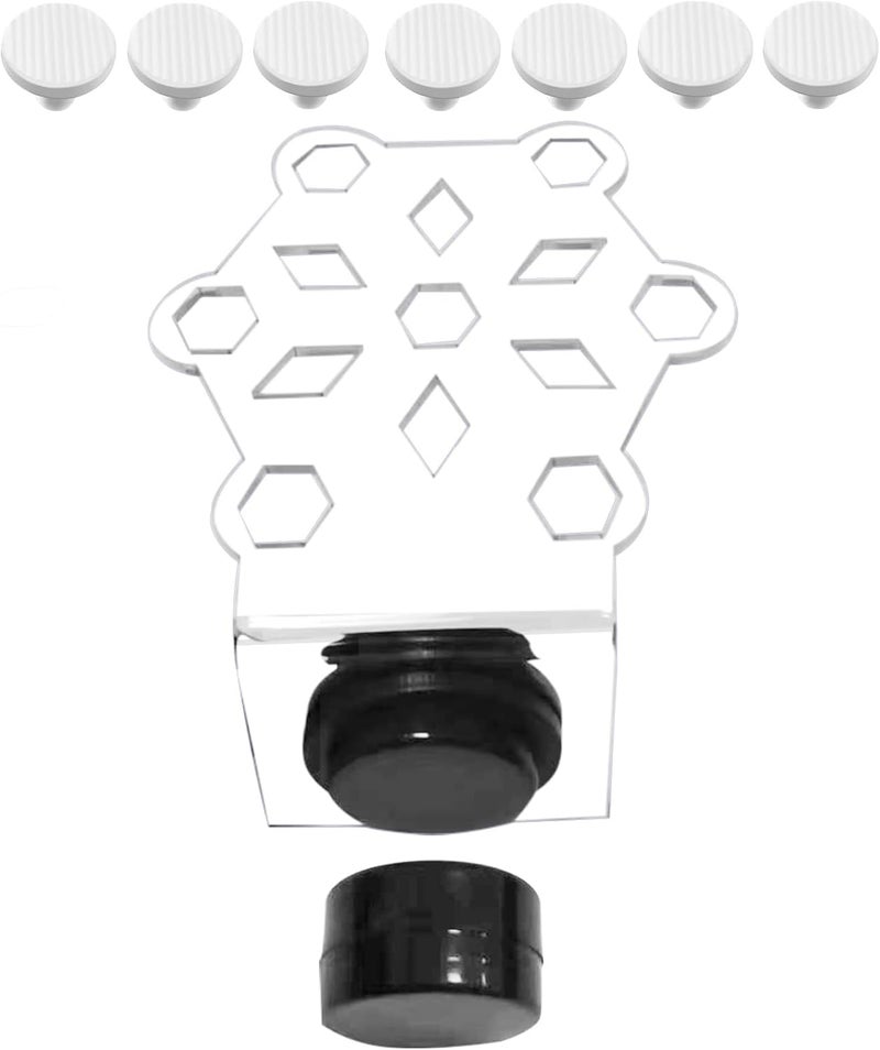 Saricho Coral frag Magnetic Holder, Magnetic Coral frag Plug Holder，Magnetic Coral frag Holder,Magnetic Coral frag Rack，The Small Magnetic Coral frag Rack Set with 7 Coral frag Plug Ceramic Bases - Image 1